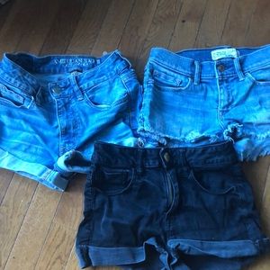 Wm Jean Shorts Sz 2 - Set of 3 Am Eagle/A&F